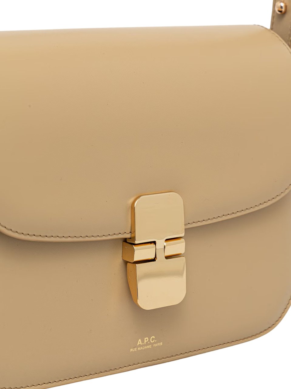 A.P.C. Small Grace Leather Shoulder Bag Bruin