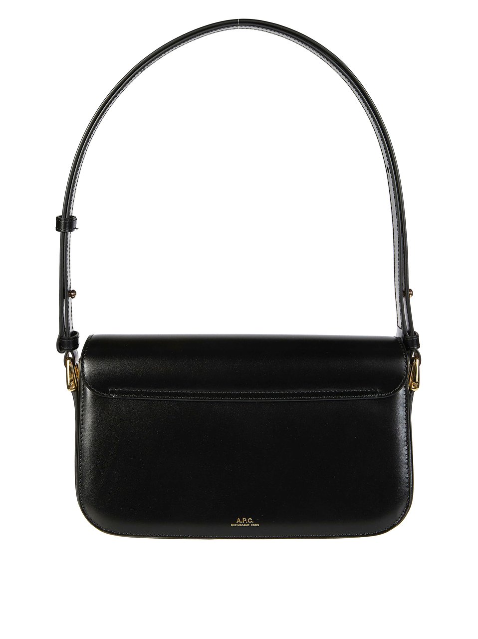 A.P.C. Black Sac Grace Flap Closure Shoulder Bag Zwart