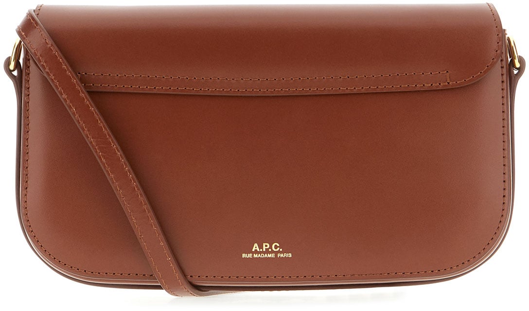 A.P.C. A.P.C. Cognac leather small Grace crossbody bag Bruin