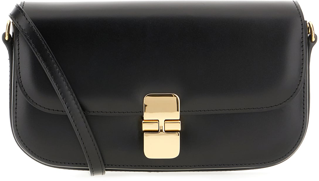 A.P.C. A.P.C. Black leather small Grace crossbody bag Zwart
