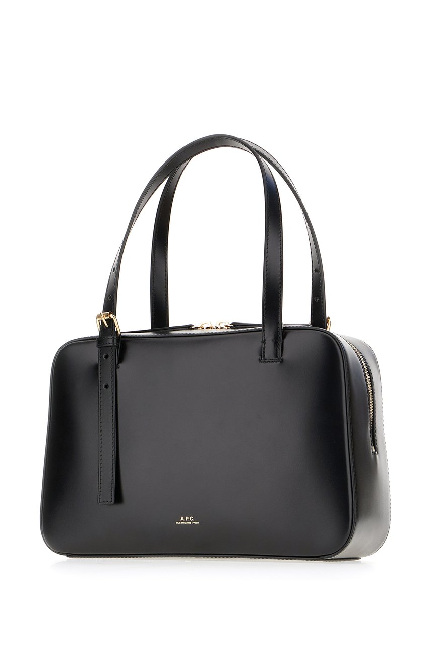 A.P.C. A.P.C. Black leather handbag Zwart