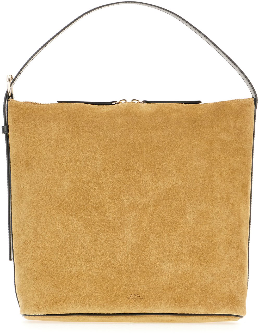 A.P.C. A.P.C. Ochre suede shoulder bag Geel