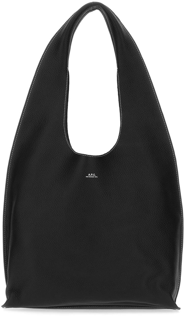 A.p.c. Black leather shoulder bag Zwart