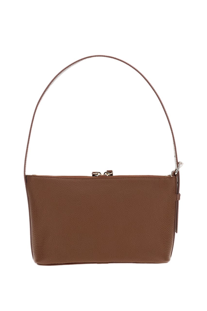 A.P.C. Brown Vera Grained Leather Shoulder Bag Bruin