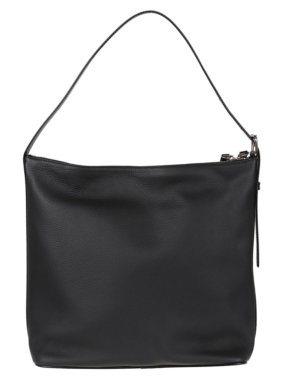 A.P.C. Black Leather Mixed Texture Shoulder Bag Zwart