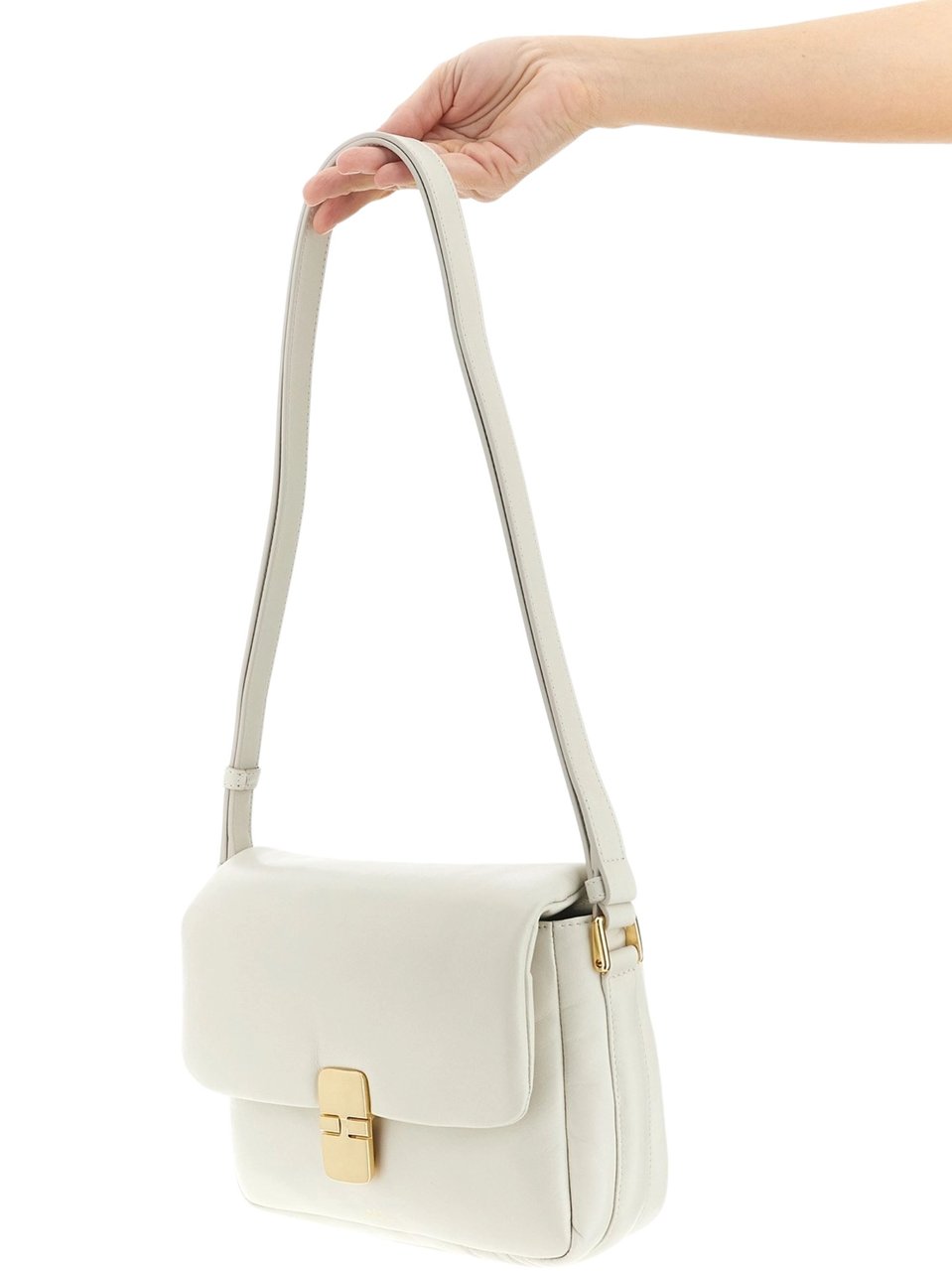 A.P.C. Sac Grace Soft Leather Handbag Neutraal