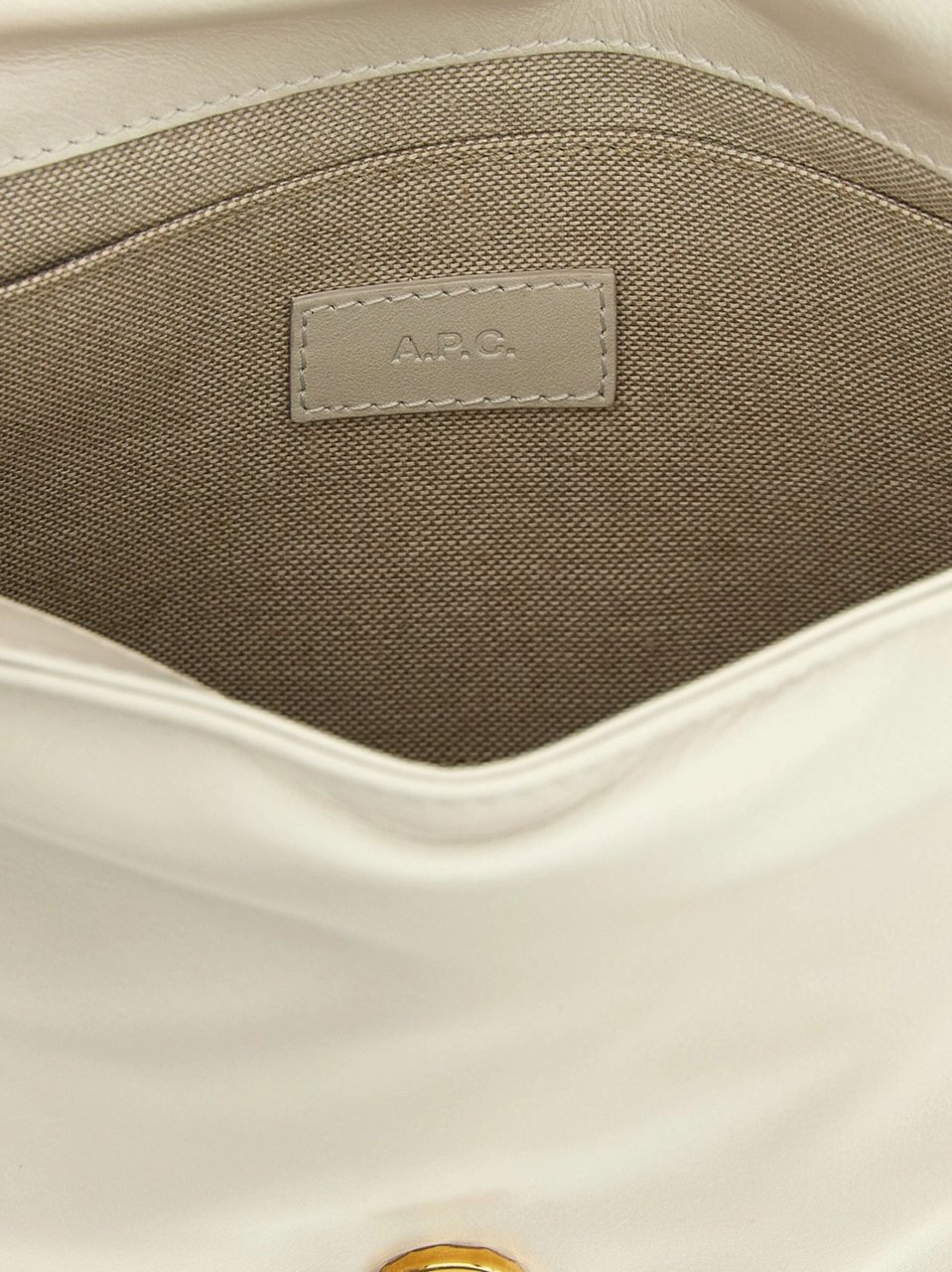A.P.C. Sac Grace Soft Leather Handbag Neutraal