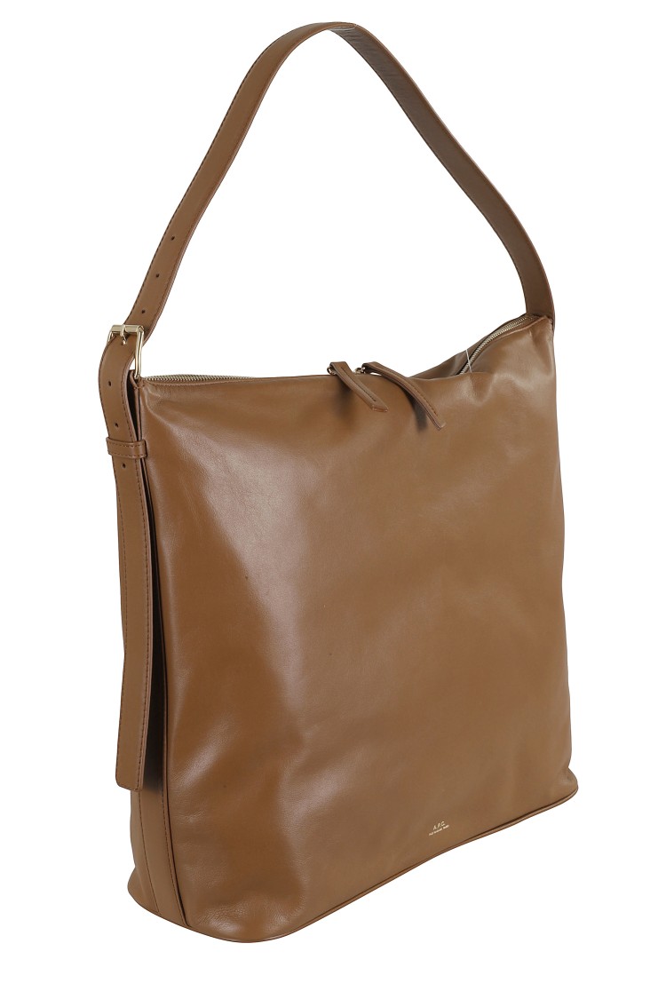 A.P.C. Sac Vera Maxi Shoulder Bag Bruin