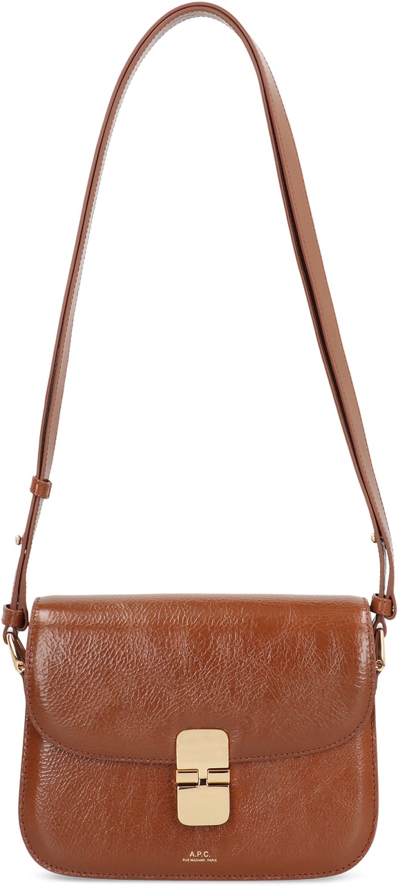A.P.C. Grace Small bag in leather Bruin