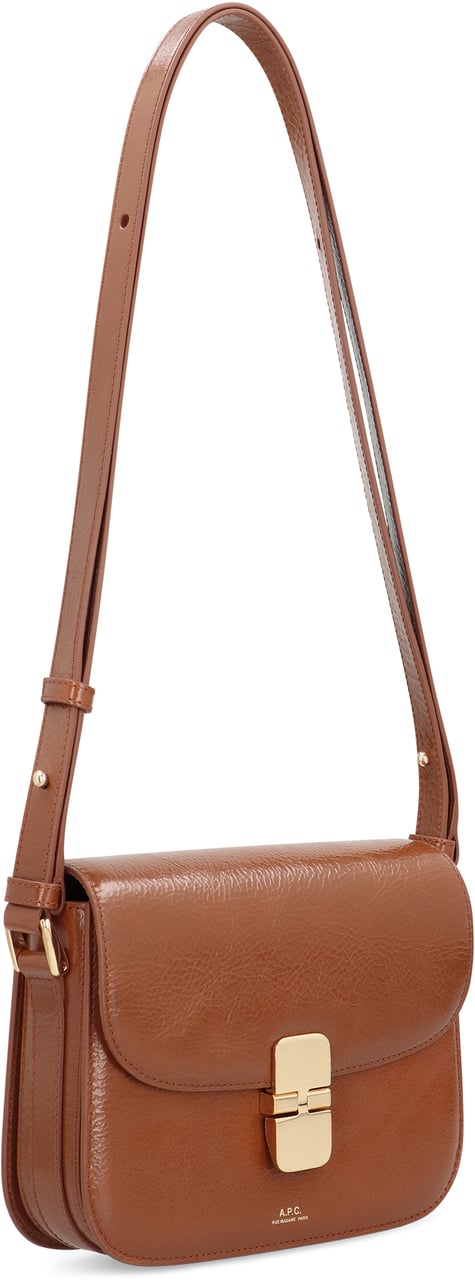 A.P.C. Grace Small bag in leather Bruin