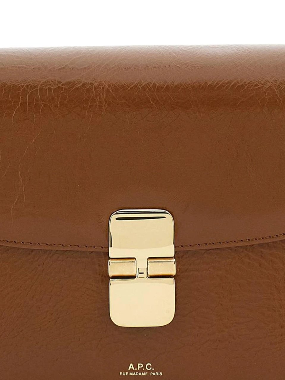 A.P.C. Brown Grace Small Structured Shoulder Bag Bruin