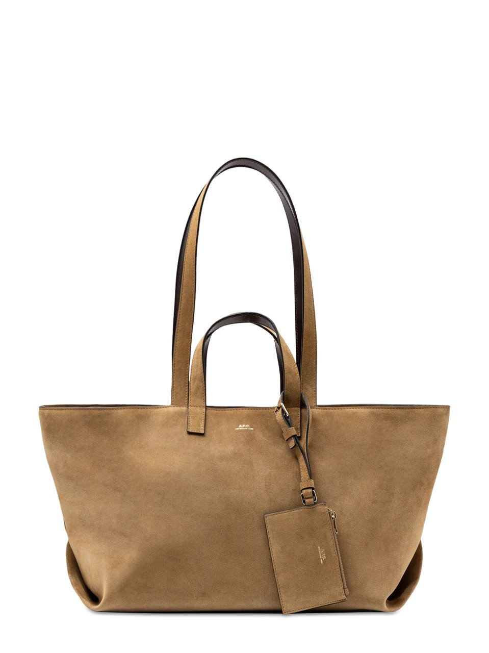 A.P.C. Soft-Structured Brown Cow Leather Tote Bag Bruin