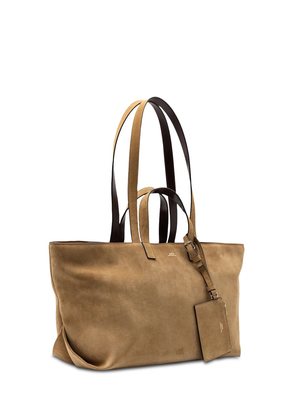 A.P.C. Soft-Structured Brown Cow Leather Tote Bag Bruin