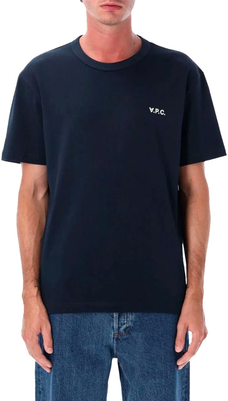 A.P.C. t shirt a p c boxy petit vpc marine Blauw