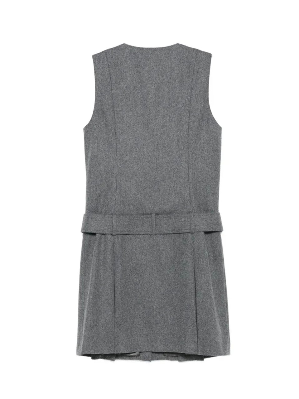 A.P.C. Sandra Tailored Pleated Midi Dress Grijs