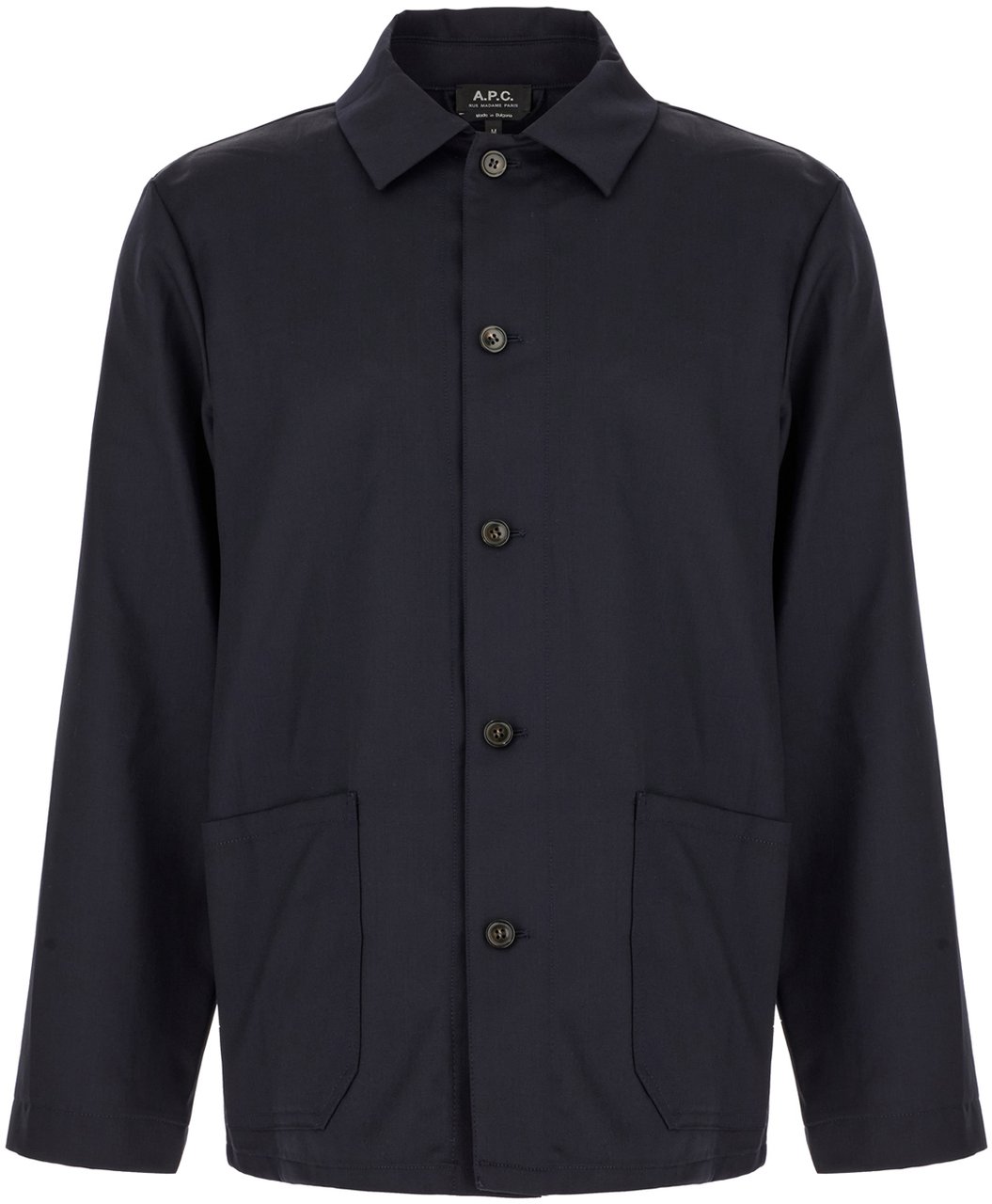 A.P.C. A.P.C. Midnight blue wool shirt Blauw