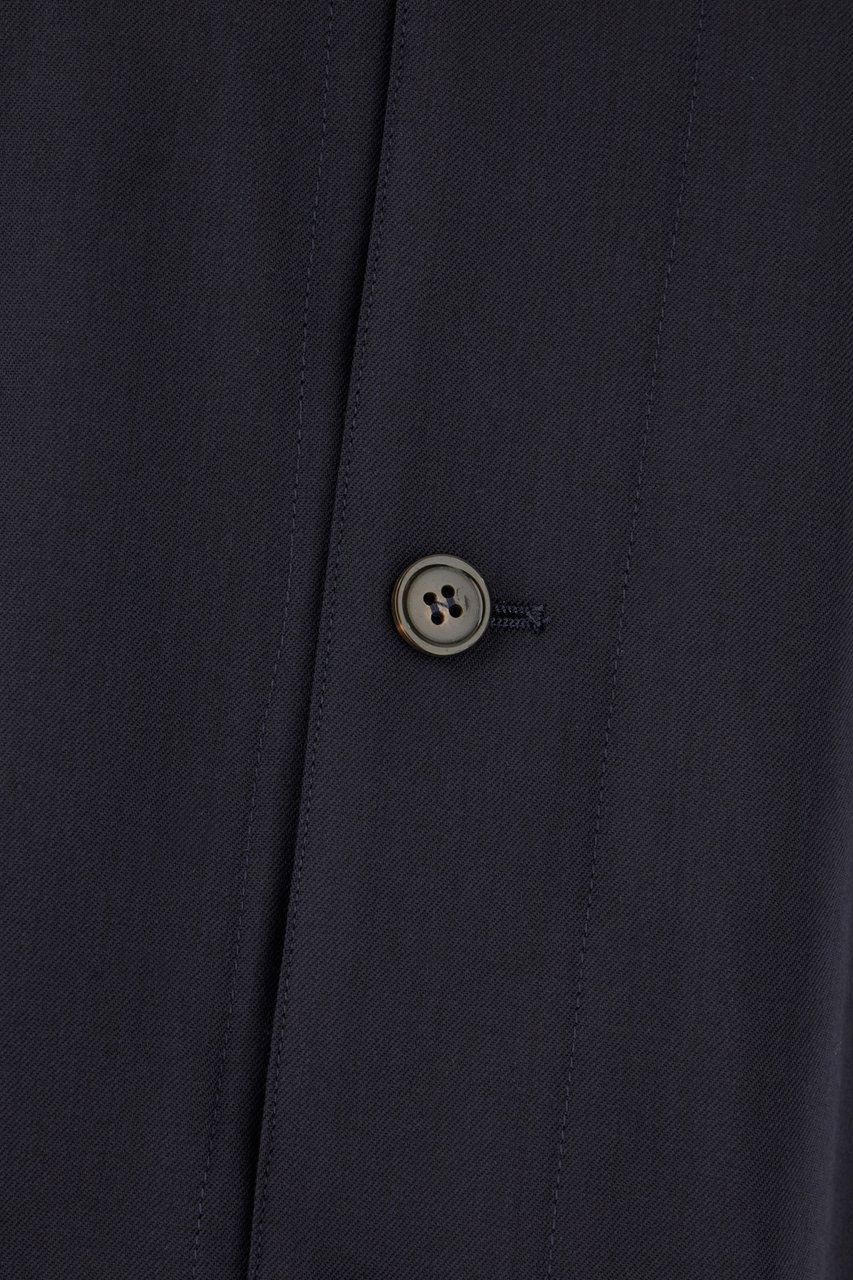 A.P.C. A.P.C. Midnight blue wool shirt Blauw