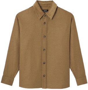A.P.C. Shirts Brown Beige