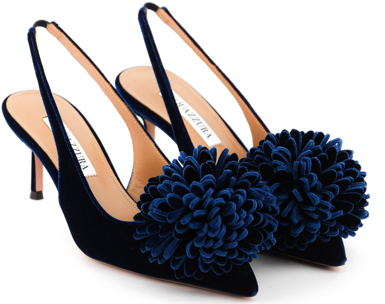 Aquazzura Couturier Sling 65 Pump Paris Blu Blauw