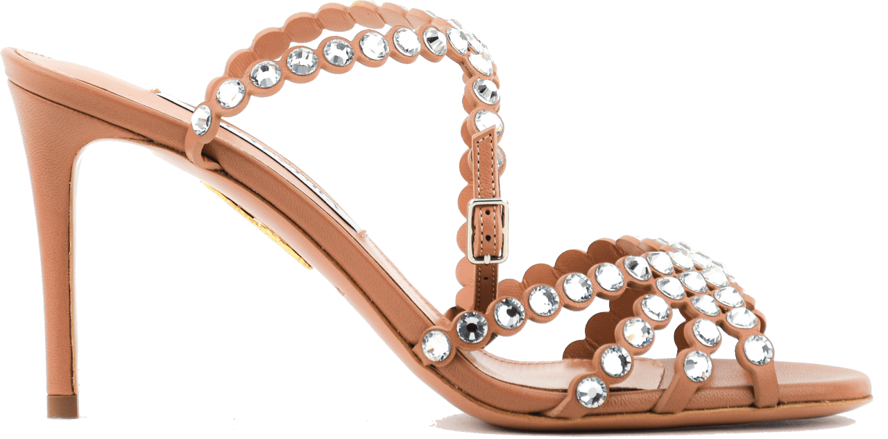 Aquazzura Tequila Sandal 85 Powder Pink Beige