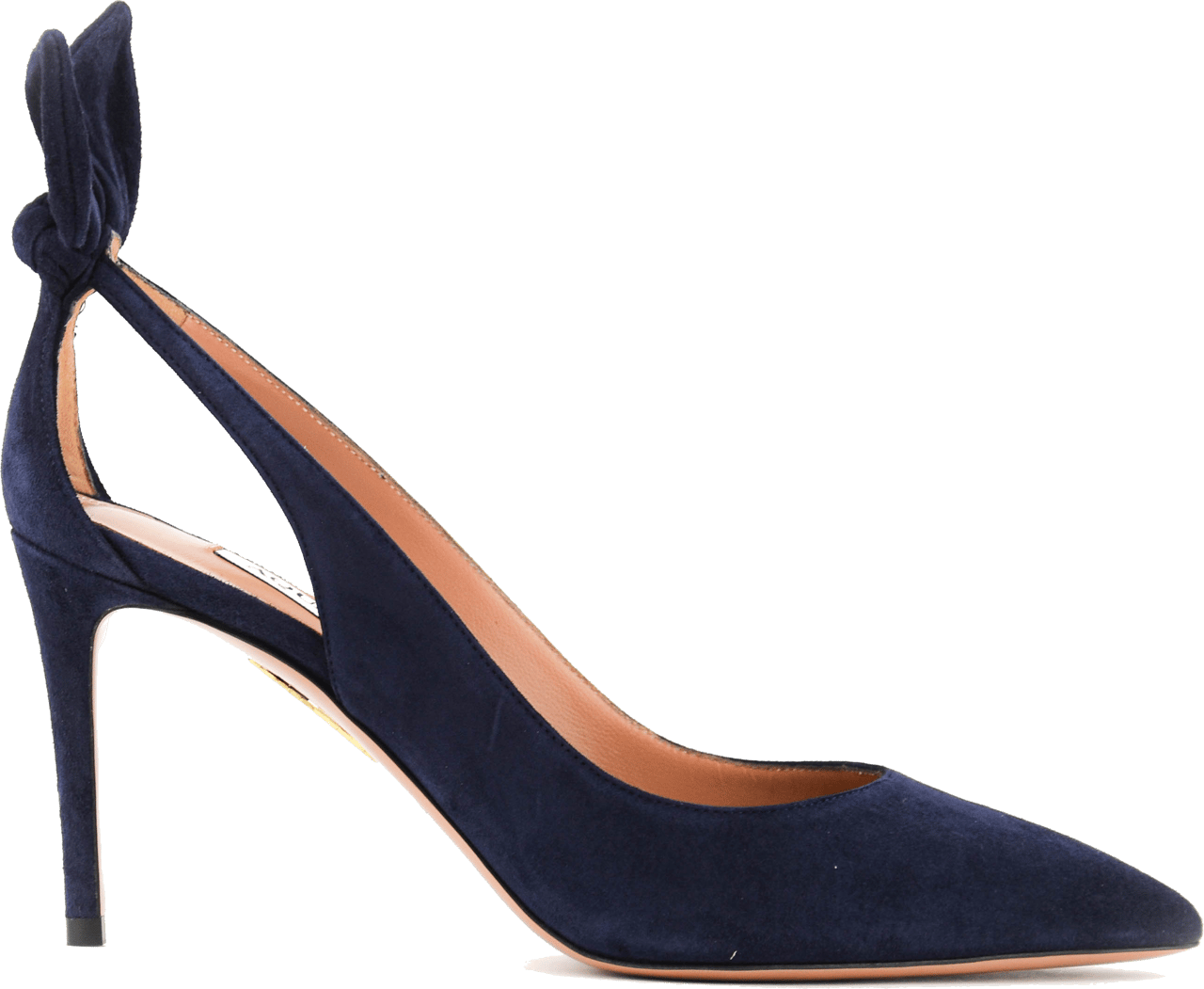 Aquazzura Bowtie Pump 85 Blue Blauw