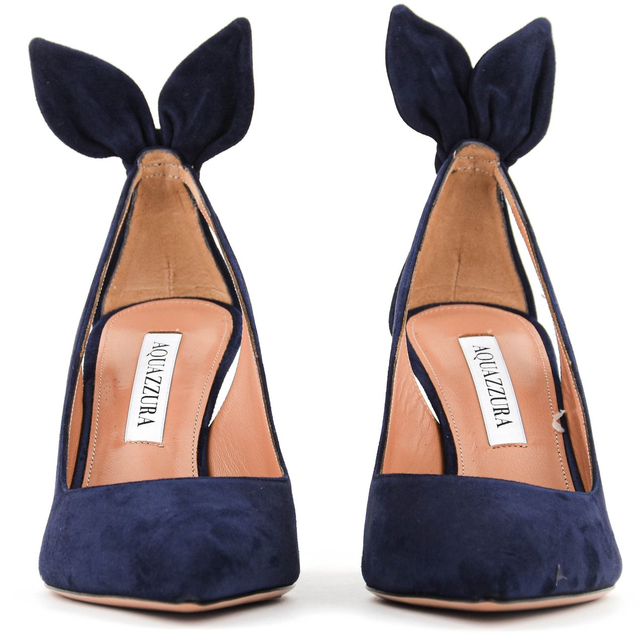Aquazzura Bowtie Pump 85 Blue Blauw