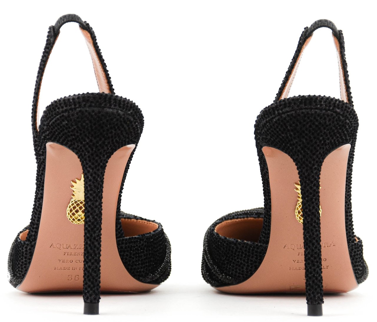 Aquazzura Gatsby Sling 105 Black Zwart