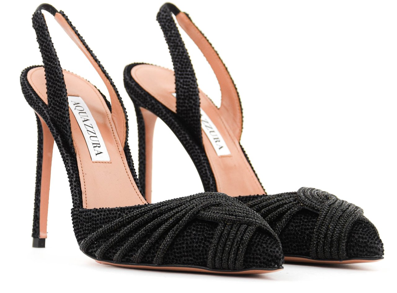 Aquazzura Gatsby Sling 105 Black Zwart