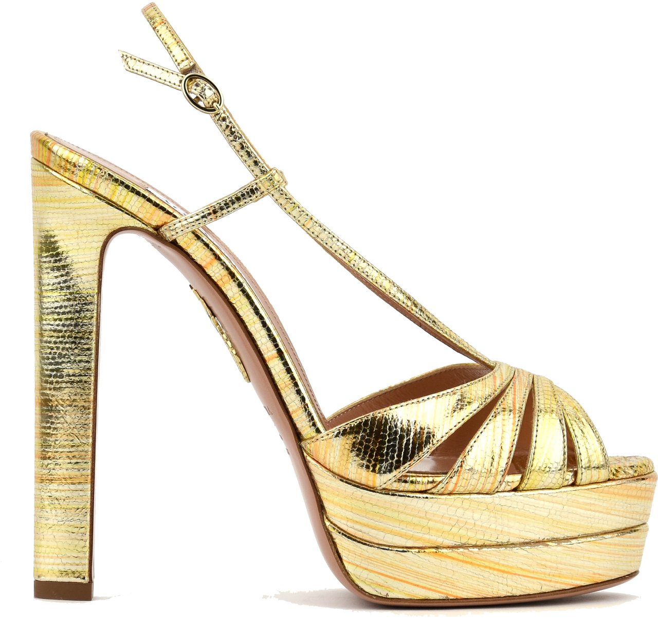 Aquazzura Aimee Sandal 130 Gold Goud
