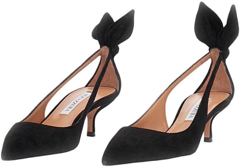 Aquazzura Bow Tie Pointed Pumps Neutraal