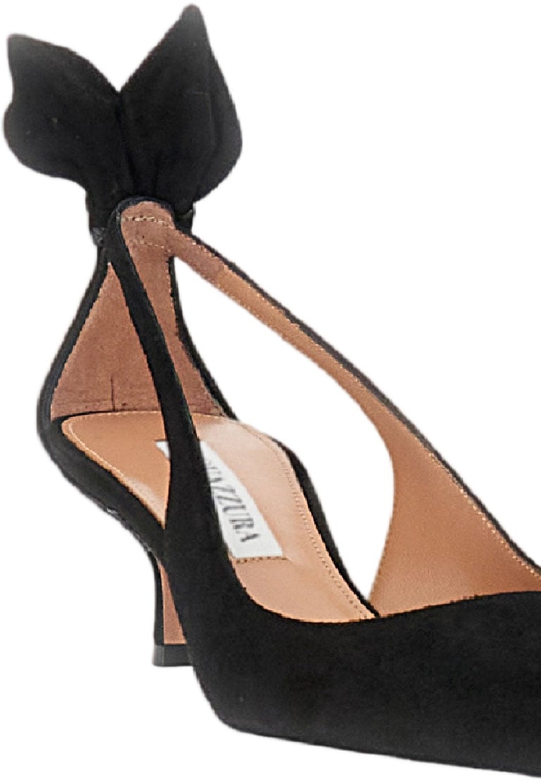Aquazzura Bow Tie Pointed Pumps Neutraal