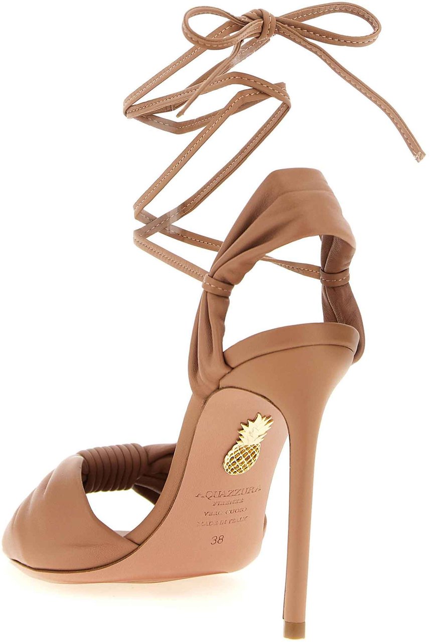 Aquazzura Multicolor Lamb Leather Stiletto Heel Sandals Divers