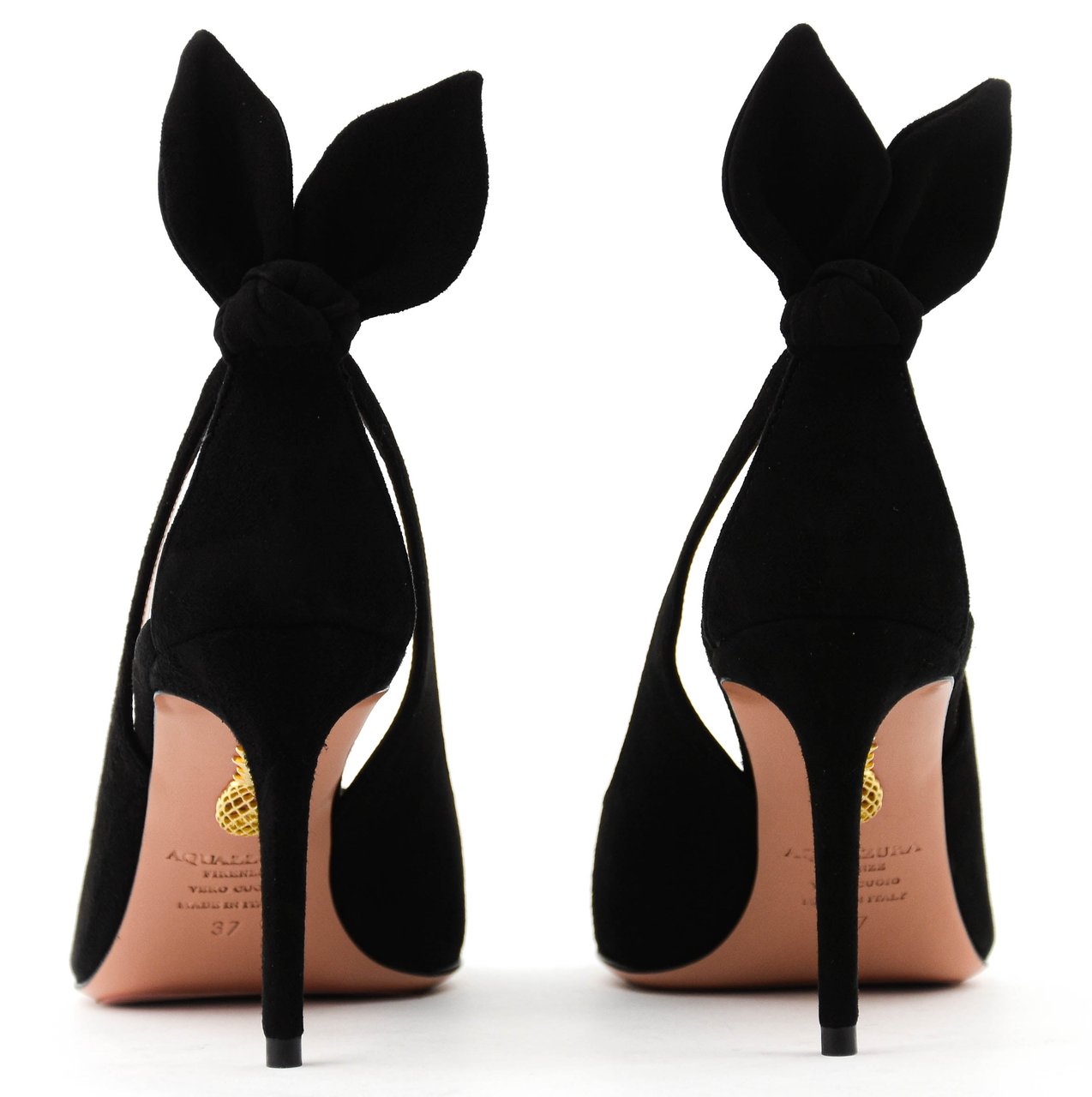 Aquazzura Bowtie Pump Black 85 Zwart