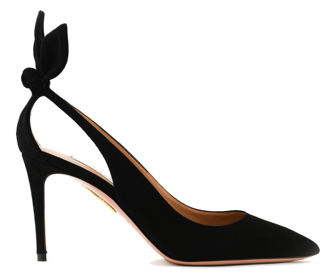 Aquazzura Bowtie Pump Black 85 Zwart