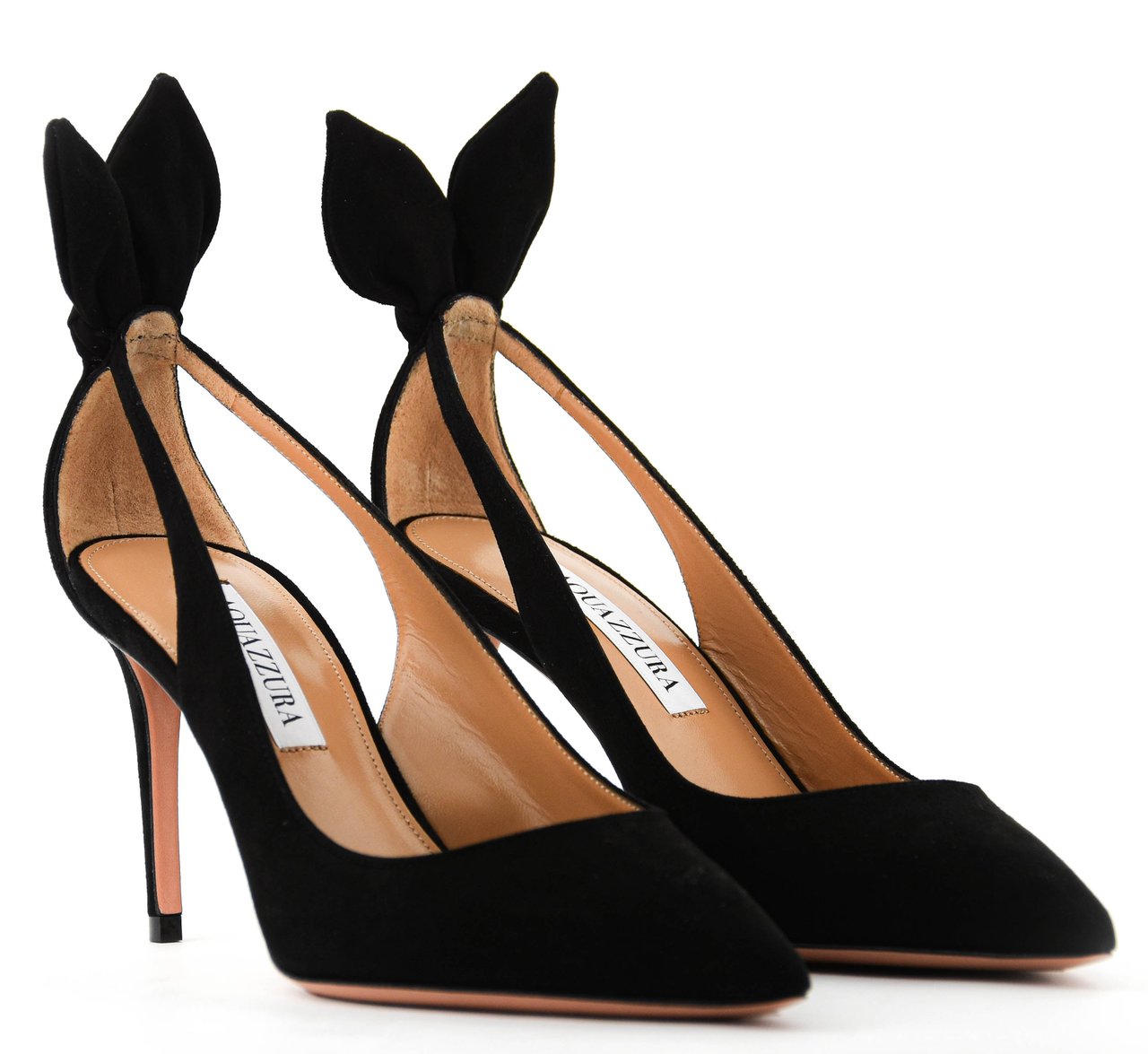 Aquazzura Bowtie Pump Black 85 Zwart