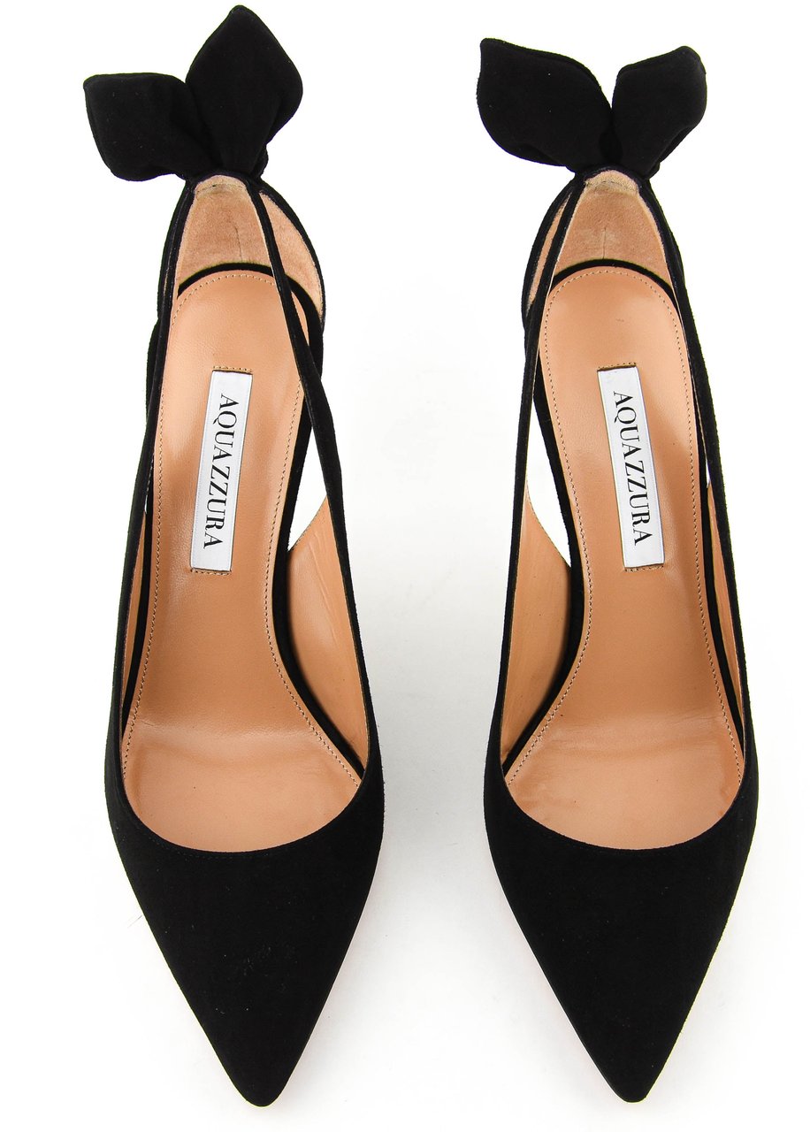Aquazzura Bowtie Pump Black 85 Zwart
