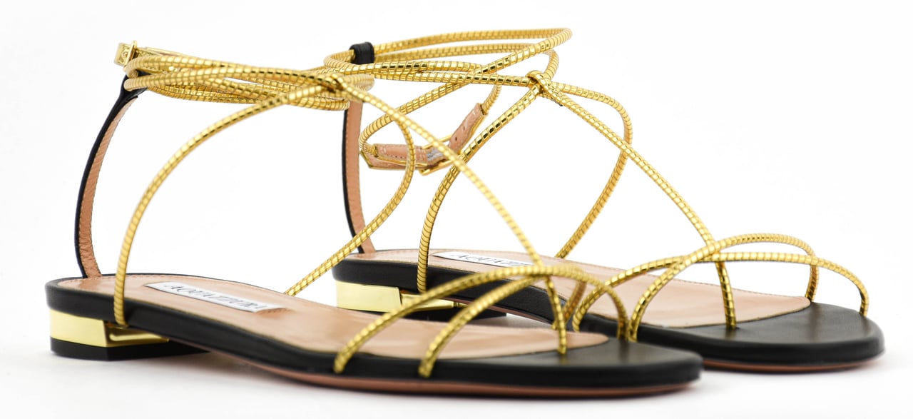 Aquazzura Roman Romance Sandal Gold Goud