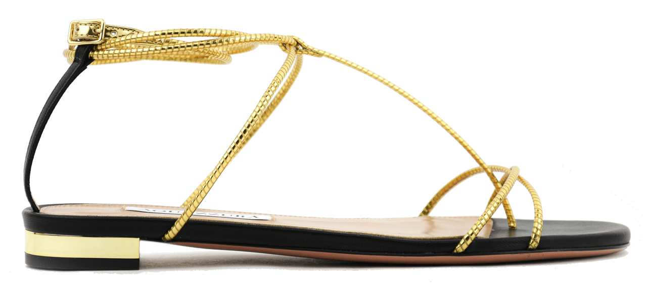 Aquazzura Roman Romance Sandal Gold Goud