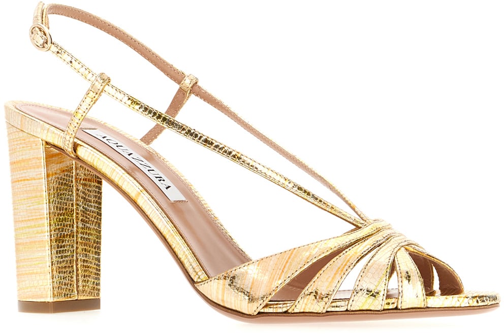 Aquazzura Aquazzura Gold nappa leather AimÃ¨e sandals Metallic
