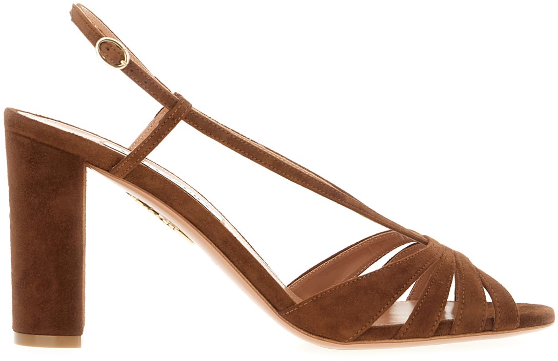 Aquazzura Aquazzura Brown suede AimÃ¨e sandals Bruin