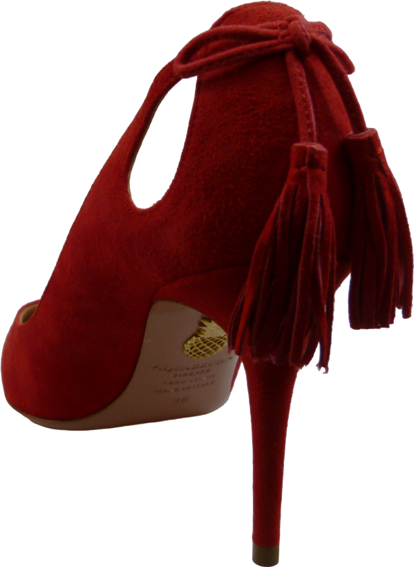 Aquazzura Decolleté Rosso in Suede Rood