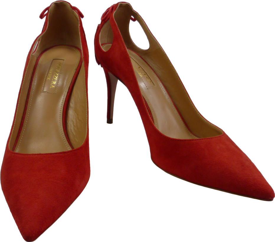 Aquazzura Decolleté Rosso in Suede Rood