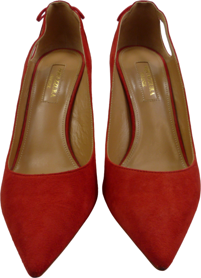 Aquazzura Decolleté Rosso in Suede Rood