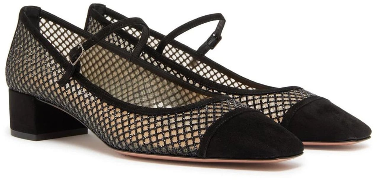 Aquazzura Aquazzura Mayor Crystals Mesh Pumps 35 Zwart