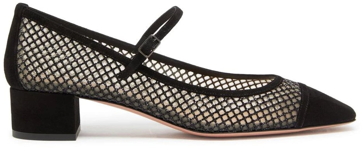 Aquazzura Aquazzura Mayor Crystals Mesh Pumps 35 Zwart