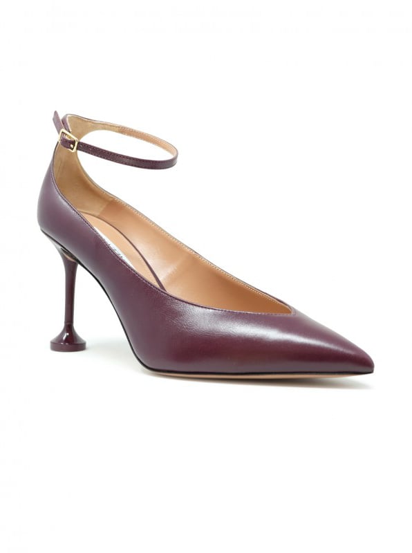 Aquazzura AQUAZZURA SROMIDP0-NSI-BKR BLACKBERRY LEATHER STRONG PUMP 85 Rood