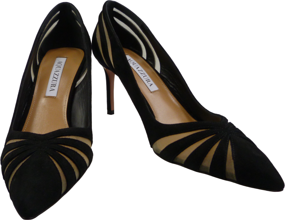 Aquazzura Decolleté Nero in Suede Zwart