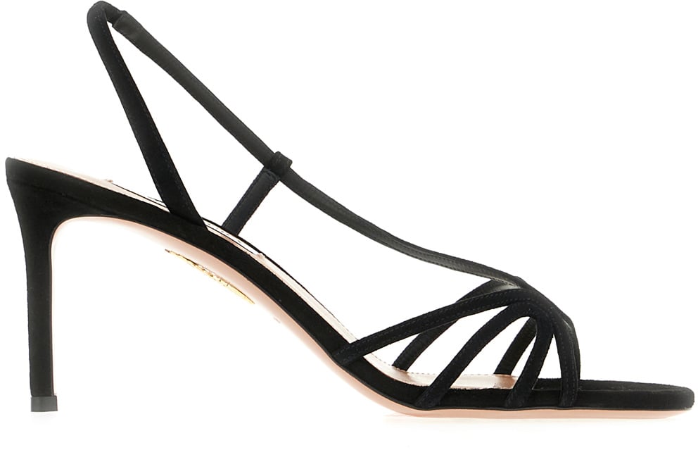 Aquazzura Aquazzura Black suede Talk To Me sandals Zwart