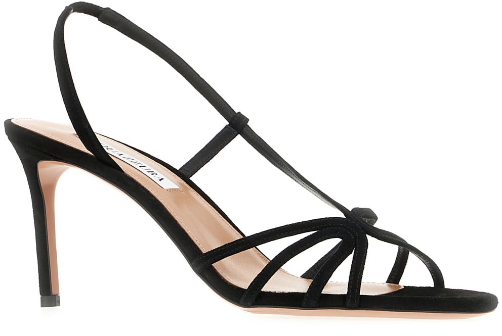 Aquazzura Aquazzura Black suede Talk To Me sandals Zwart
