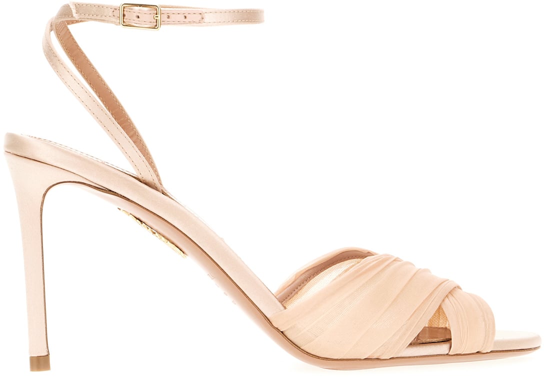 Aquazzura Aquazzura Skin pink satin pumps Roze